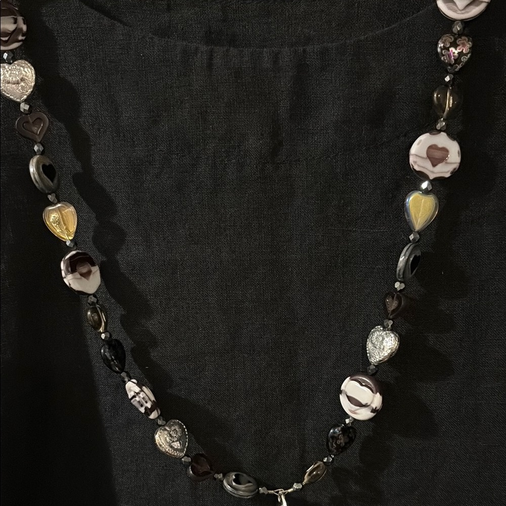 Elegant Czech Heart Charm Necklace